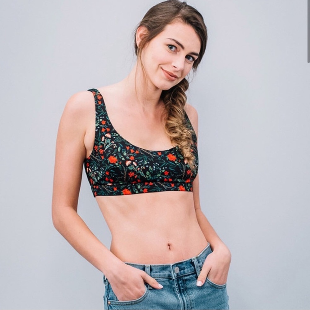 Meer Rose Floral Bra XS